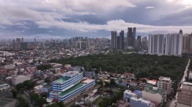Manila 'nın farklı bölgelerinin panoraması Yukarıdan, Filipinler