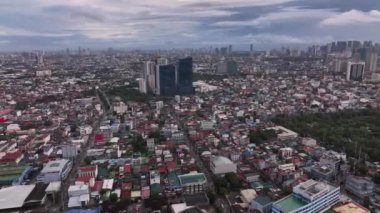 Manila 'nın farklı bölgelerinin panoraması Yukarıdan, Filipinler