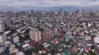 Manila 'nın farklı bölgelerinin panoraması Yukarıdan, Filipinler