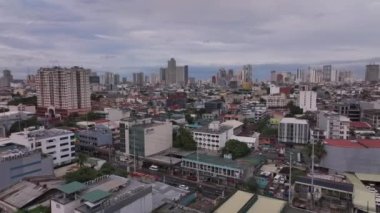 Manila 'nın farklı bölgelerinin panoraması Yukarıdan, Filipinler
