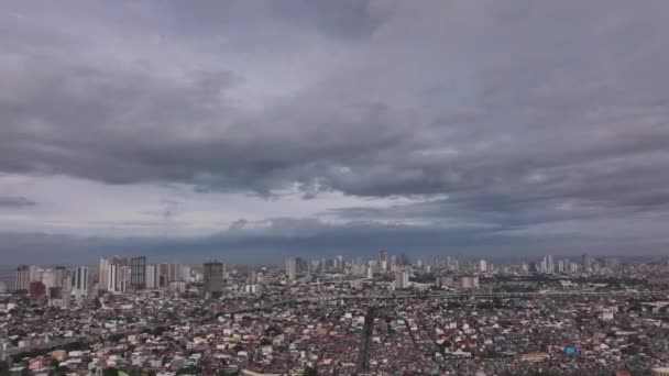 Panorama Olika Distrikt Manila Från Ovan Filippinerna — Stockvideo