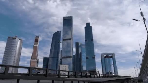 Moskova Nın Merkezindeki Yüksek Binalar Rusya — Stok video