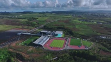 Mauritius 'taki spor kompleksi ve stadyumları, hava manzarası