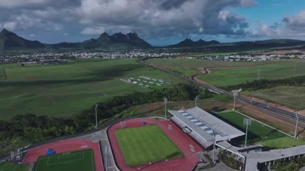 Спортивний Комплекс Стадіони Маврикії Вигляд Повітря — стокове відео