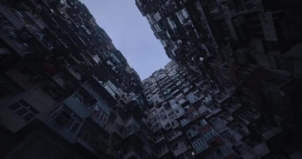 Famous Authentic Monster Building Στο Χονγκ Κονγκ Στέγαση Στην Ασία — Αρχείο Βίντεο