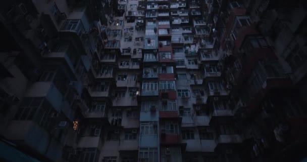 Berühmtes Authentisches Monstergebäude Hongkong Wohnungen Asien — Stockvideo