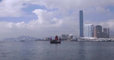 Hong Kong 'un sembolü kırmızı yelkenli bir tekne, Panorama