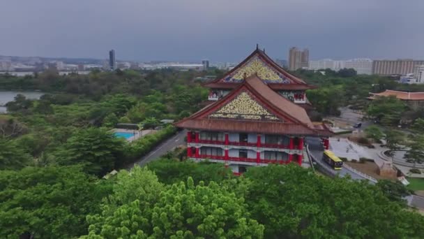 Hotel Tradicional Autêntico Taiwan Kaohsiung Vista Aérea — Vídeo de Stock
