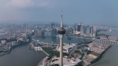 Macau Kulesi ve Tüm Şehrin Panoraması, Hava Görüntüsü