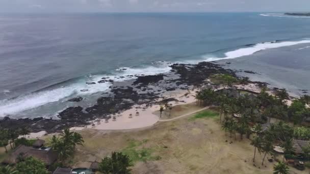 Villas Dengan Kolam Renang Pantai Eksotik Mauritius Pemandangan Udara — Stok Video