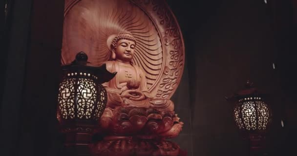 Boeddha Tempel Voor Meditatie Yilan Taiwan Close — Stockvideo