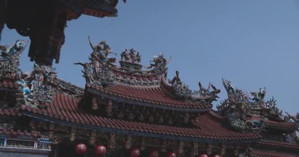 Eksterior Kuil Tao Taoyuan Taiwan — Stok Video
