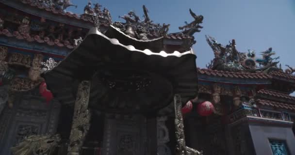 Das Äußere Des Taoistischen Tempels Taoyuan Taiwan — Stockvideo