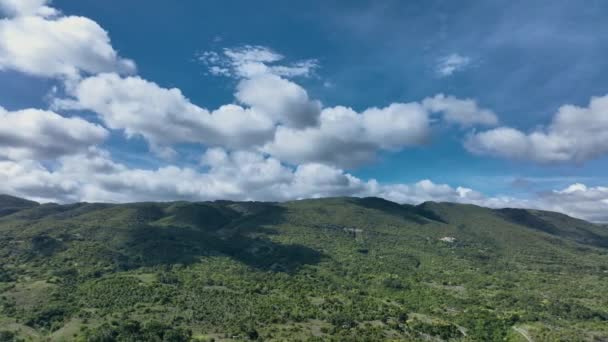 Green Hills Clouds Sky Cebu Island Φιλιππίνες Αεροφωτογραφία — Αρχείο Βίντεο