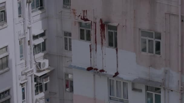 亚洲香港旧屋的窗户 — 图库视频影像