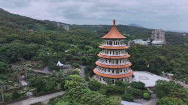 Wuji Tianyuan Tapınağı Tayvan 'da, hava manzaralı.