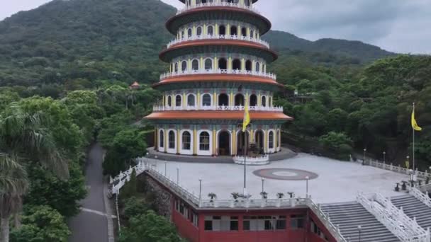 台湾武吉天元寺 空中观景 — 图库视频影像