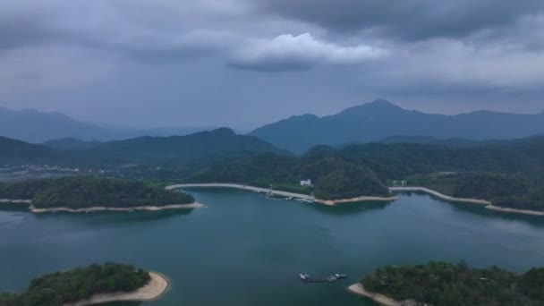 Paesaggi Del Lago Sun Moon Taiwan Vista Aerea — Video Stock