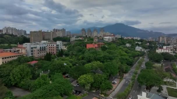 Santo Domingo Fort Taipei Tchaj Wan Letecký Pohled — Stock video