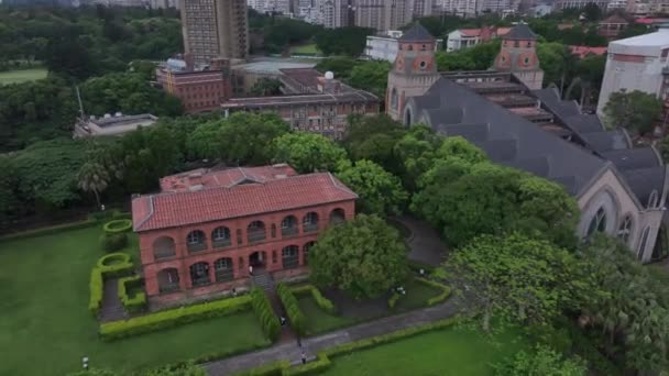 Santo Domingo Kalesi Taipei Yakınlarında Tayvan Hava Görüntüsü — Stok video