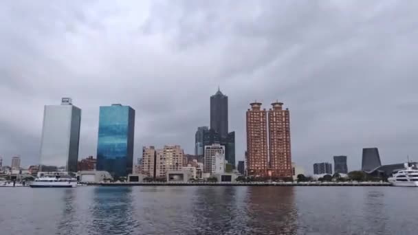 Tüm Kaohsiung Tayvan Zaman Panoraması — Stok video
