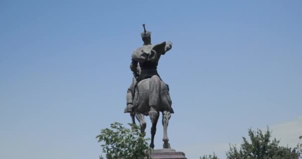 Monument Amir Temur Dans Centre Tachkent Ouzbékistan — Video