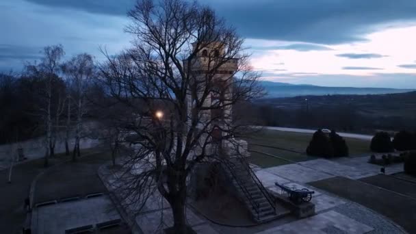 Famoso Monumento Sulla Collina Dell Aceto Vicino Nis Serbia Vista — Video Stock