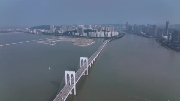 Pont Sai Van Macao Vue Aérienne — Video