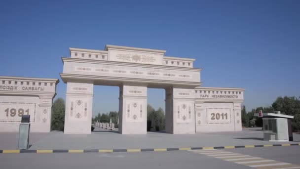 Парк Независимости Шымкенте Казахстан — стоковое видео