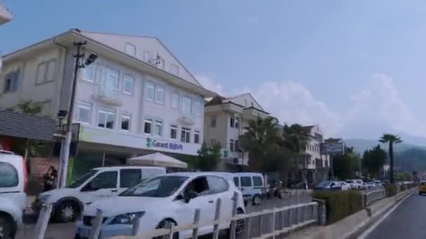 Cesta Mezi Jasnými Barevnými Ulicemi Fethiye Turecko — Stock video