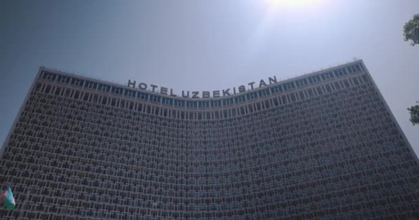 Old Famous Uzbekistan Hotel City Center Taškent — Stock video