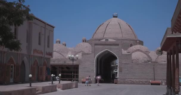 Piața Comercială Old Dome Din Bukhara Uzbekistan — Videoclip de stoc
