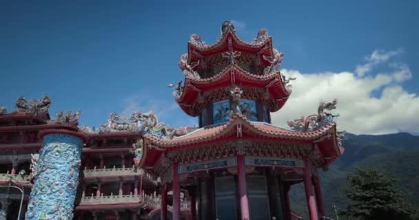 Templo Gangtiangong Hualien Vista Principal Taiwan — Vídeo de Stock