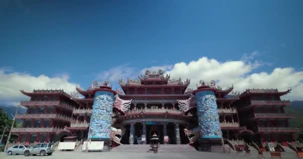Gangtiangong Temple Hualien Main View Ταϊβάν — Αρχείο Βίντεο