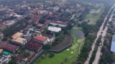 Manila, Filipinler 'deki Intramuros Bölgesinin Hava Görüntüsü