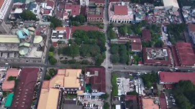 Manila, Filipinler 'deki Intramuros Bölgesinin Hava Görüntüsü