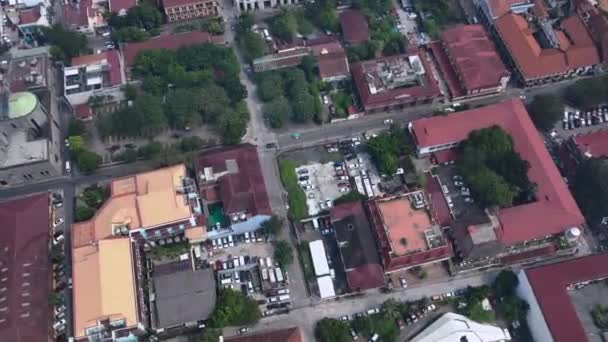Luftaufnahme Des Intramuros Gebiets Manila Philippinen — Stockvideo