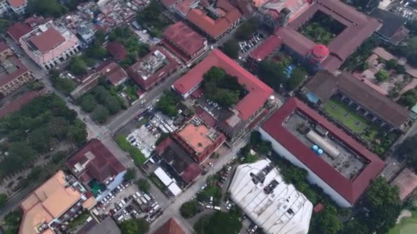 Вид Воздуха Район Интрамурос Маниле Филиппины — стоковое видео