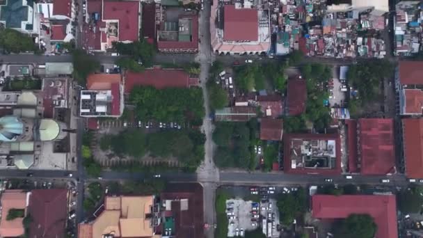 Вид Воздуха Район Интрамурос Маниле Филиппины — стоковое видео
