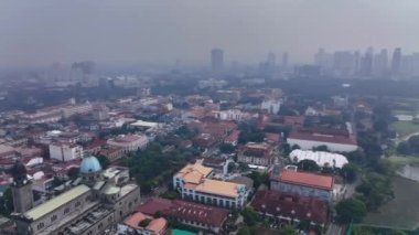 Manila, Filipinler 'deki Intramuros Bölgesinin Hava Görüntüsü