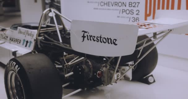 Samochód Wyścigowy Chevron B27 Muzeum Grand Prix Makau Zbliżenie — Wideo stockowe