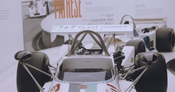 Chevron B27 Racing Car Macau Grand Prix Museum Close — Stock Video