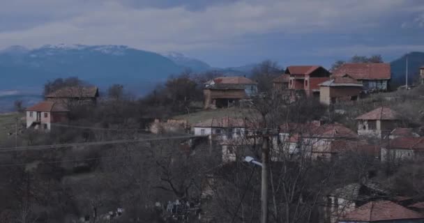 Villaggio Autentico Balcanico Sulle Montagne Della Serbia Vecchie Case — Video Stock