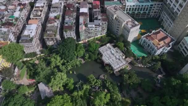 Tereny Rekreacyjne Green Park Macau Urban Nature — Wideo stockowe