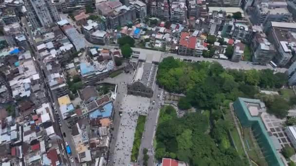 Ruines Paul Dans Centre Macao Vue Aérienne — Video