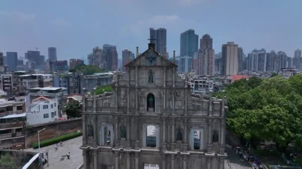 Ruines Paul Dans Centre Macao Vue Aérienne — Video