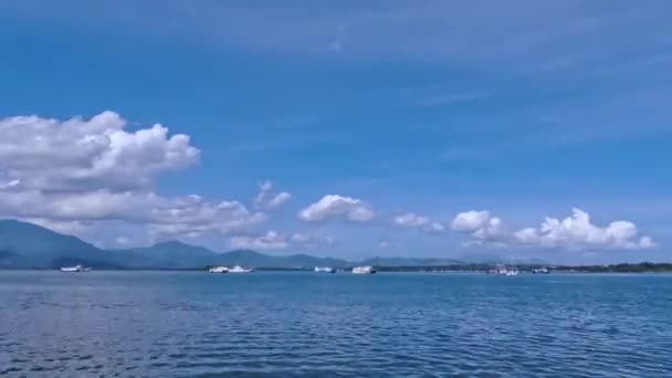 Timelapse Barco Água Puerto Princesa Filipinas — Vídeo de Stock
