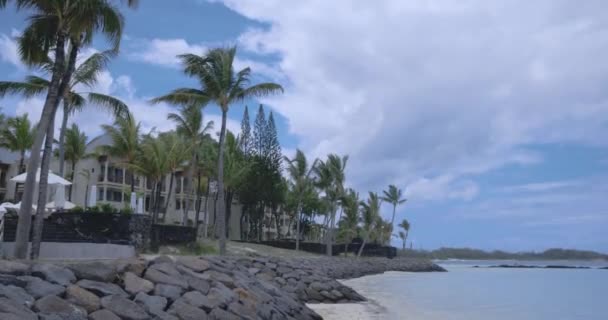 Розкішні Місця Відпочинку Узбережжі Маврикію Курорт — стокове відео