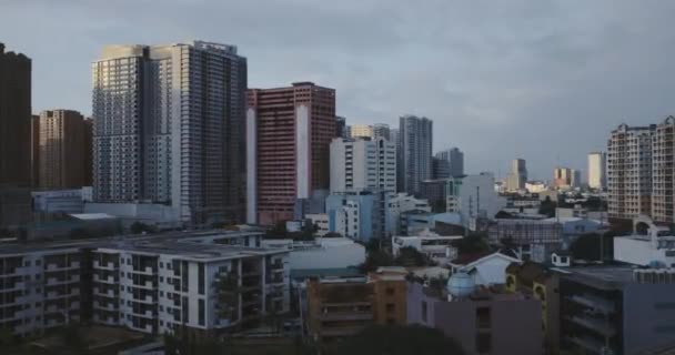 Timelapse Panorama Den Stora Staden Manila Filippinerna — Stockvideo