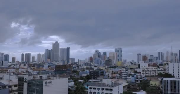 Timelapse Panorama Big City Manila Fülöp Szigetek — Stock videók